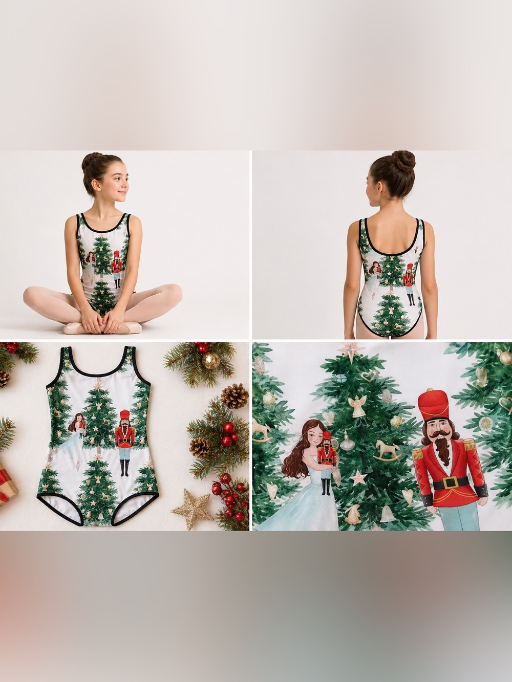 Nutcracker Ballet Leotard, Christmas themed Leotard 🩷